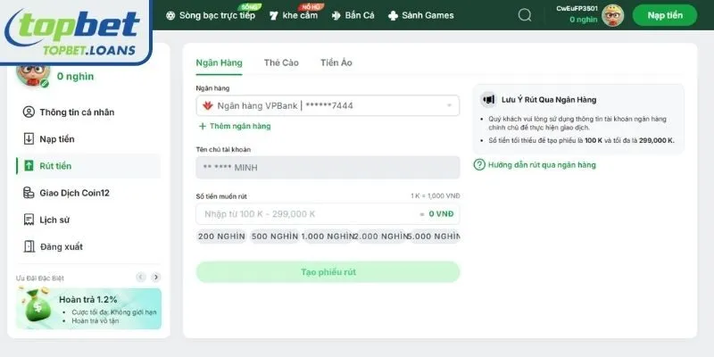 Payment and withdrawal issues