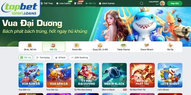 Introduction to the fish shooting category at TOPBET